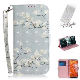 3D Painting Pattern Coloured Drawing Horizontal Flip Leather Case with Holder & Card Slots & Wallet For Nokia 3.1 Plus(Mognolia)