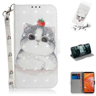 3D Painting Pattern Coloured Drawing Horizontal Flip Leather Case with Holder & Card Slots & Wallet For Nokia 3.1 Plus(Cute Cat)