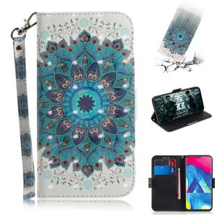 3D Painting Pattern Coloured Drawing Horizontal Flip Leather Case with Holder & Card Slots & Wallet For Galaxy M10(Paecock)