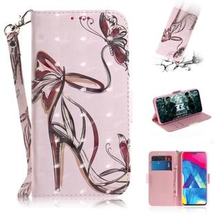 3D Painting Pattern Coloured Drawing Horizontal Flip Leather Case with Holder & Card Slots & Wallet For Galaxy M10(Butterfly High Heels)