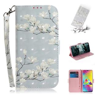 3D Painting Pattern Coloured Drawing Horizontal Flip Leather Case with Holder & Card Slots & Wallet For Galaxy M20(Mognolia)