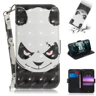 3D Painting Pattern Coloured Drawing Horizontal Flip Leather Case with Holder & Card Slots & Wallet For Sony Xperia 1 / Xperia XZ4(Angry Bear)