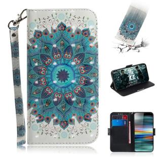 3D Painting Pattern Coloured Drawing Horizontal Flip Leather Case with Holder & Card Slots & Wallet For Sony Xperia 10(Paecock)