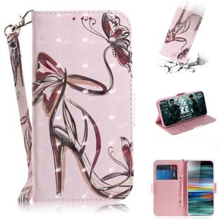 3D Painting Pattern Coloured Drawing Horizontal Flip Leather Case with Holder & Card Slots & Wallet For Sony Xperia 10(Butterfly High Heels)