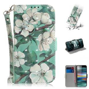 3D Painting Pattern Coloured Drawing Horizontal Flip Leather Case with Holder & Card Slots & Wallet For Sony Xperia 10(Watercolor Flower)