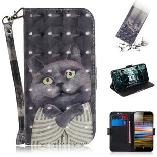 3D Painting Pattern Coloured Drawing Horizontal Flip Leather Case with Holder & Card Slots & Wallet For Sony Xperia L3(Hug Cat)