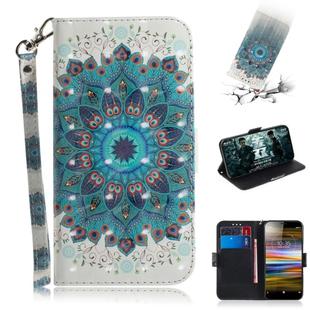3D Painting Pattern Coloured Drawing Horizontal Flip Leather Case with Holder & Card Slots & Wallet For Sony Xperia L3(Paecock)