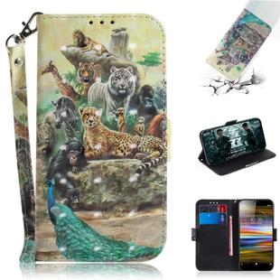 3D Painting Pattern Coloured Drawing Horizontal Flip Leather Case with Holder & Card Slots & Wallet For Sony Xperia L3(Zoo)