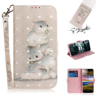3D Painting Pattern Coloured Drawing Horizontal Flip Leather Case with Holder & Card Slots & Wallet For Sony Xperia L3(Three Squirrels)