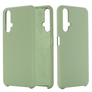 Solid Color Liquid Silicone Dropproof Protective Case for Huawei Honor 20(Green)