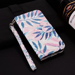 Laser 3D Pattern Colored Drawing Horizontal Flip Leather Case with Holder & Card Slots & Photo Frame for Galaxy S10(Green Leaves)