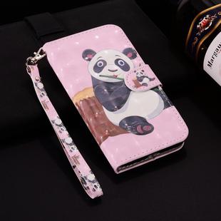 Laser 3D Pattern Colored Drawing Horizontal Flip Leather Case with Holder & Card Slots & Photo Frame for Galaxy S10e(Panda)