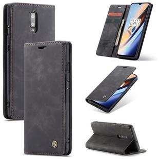 CaseMe-013 Multifunctional Horizontal Flip Leather Case with Card Slot & Holder for OnePlus 7(Black)