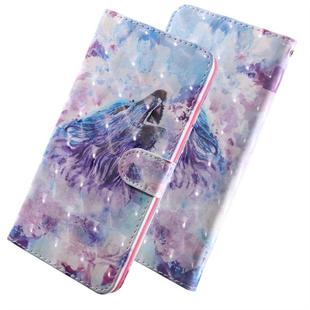 3D Coloured Drawing Pattern Horizontal Flip Leather Case with Holder & Card Slots & Wallet & Lanyard for Galaxy A80 / A90(Roaring Wolf)