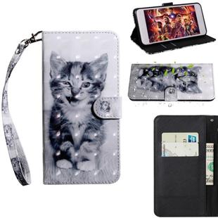 3D Painting Pattern Coloured Drawing Horizontal Flip TPU + PU Leather Case with Holder & Card Slots & Wallet For LG Stylo 5(Smile Cat)