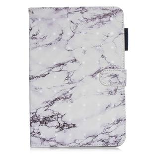 3D Horizontal Flip Leather Case with Holder & Card Slots For  Galaxy Tab A 8 (2019)(White Marble)