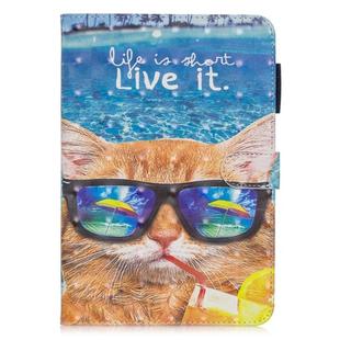 3D Horizontal Flip Leather Case with Holder & Card Slots For  Galaxy Tab A 8 (2019)(Undersea Cat)
