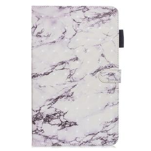 3D Horizontal Flip Leather Case with Holder & Card Slots For Galaxy Tab S5E 10.5(White Marble)