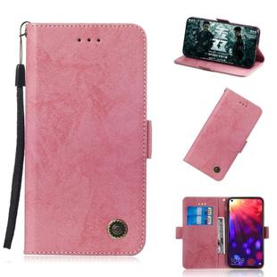 Multifunctional Horizontal Flip Retro Leather Case with Card Slot & Holder for Huawei Honor View 20(Pink)