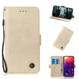 Multifunctional Horizontal Flip Retro Leather Case with Card Slot & Holder for Huawei Nova 4e(Gold)