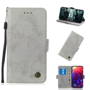 Multifunctional Horizontal Flip Retro Leather Case with Card Slot & Holder for Huawei Nova 4e(Grey)