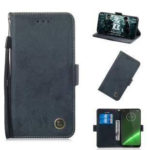 Multifunctional Horizontal Flip Retro Leather Case with Card Slot & Holder for Motorola G7 Play(Black)