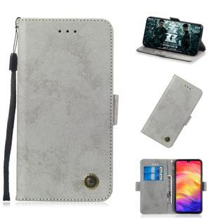 Multifunctional Horizontal Flip Retro Leather Case with Card Slot & Holder for Nokia 8.1(Grey)
