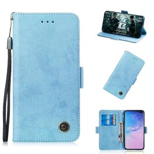 Multifunctional Horizontal Flip Retro Leather Case with Card Slot & Holder for Galaxy J7 2018(Sky Blue)
