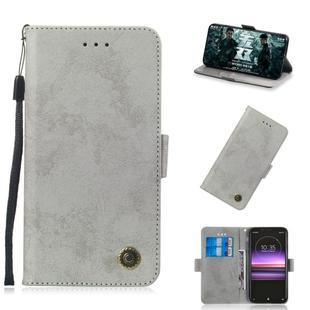 Multifunctional Horizontal Flip Retro Leather Case with Card Slot & Holder for Sony Xperia 10 Plus(Grey)
