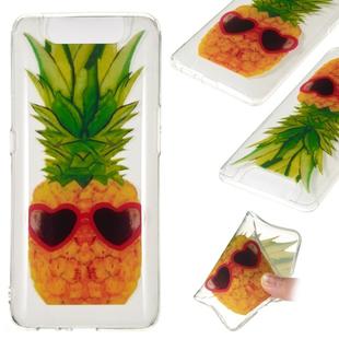 Coloured Drawing Transparent Clear TPU Case for Galaxy A80 / A90(Pineapple)