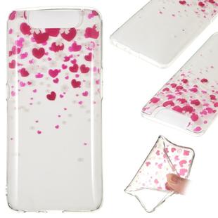 Coloured Drawing Transparent Clear TPU Case for Galaxy A80 / A90(Love)