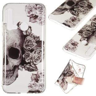 Coloured Drawing Transparent Clear TPU Case for Huawei P20 lite (2019)(Skull)