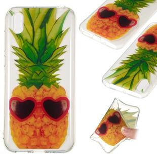 Coloured Drawing Transparent Clear TPU Case(Pineapple)