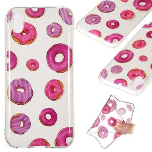 Coloured Drawing Transparent Clear TPU Case(Donut)