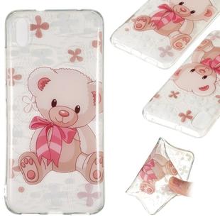 Coloured Drawing Transparent Clear TPU Case for Xiaomi Redmi 7A(Little bear)