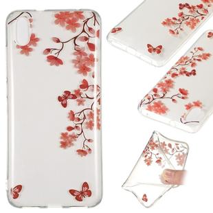 Coloured Drawing Transparent Clear TPU Case for Xiaomi Redmi 7A(Maple leaves)