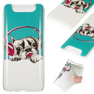 Noctilucent TPU Soft Case for Galaxy A80 / A90(Puppy)