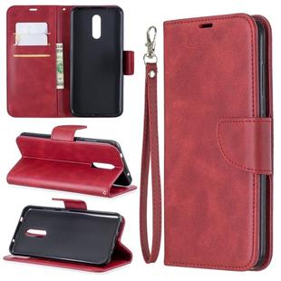 Retro Lambskin Texture Pure Color Horizontal Flip PU Leather Case with Holder & Card Slots & Wallet & Lanyard for Nokia 3.2(Red)