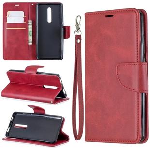 Retro Lambskin Texture Pure Color Horizontal Flip PU Leather Case with Holder & Card Slots & Wallet & Lanyard for Xiaomi Redmi K20(Red)