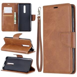 Retro Lambskin Texture Pure Color Horizontal Flip PU Leather Case with Holder & Card Slots & Wallet & Lanyard for Xiaomi Redmi K20(Brown)