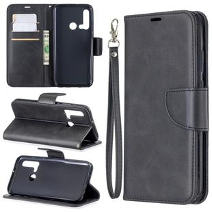Retro Lambskin Texture Pure Color Horizontal Flip PU Leather Case with Holder & Card Slots & Wallet & Lanyard for Huawei P20 lite (2019) / nova 5i(Black)