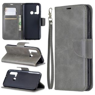 Retro Lambskin Texture Pure Color Horizontal Flip PU Leather Case with Holder & Card Slots & Wallet & Lanyard for Huawei P20 lite (2019) / nova 5i(Grey)