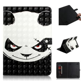 3D Colored Drawing Universal Horizontal Flip Leather Case, with Holder & Card Slot & Wallet for 8 inch Tablet PC(Angry Bear)