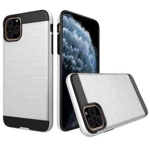 Brushed Texture Shockproof Rugged Armor Protective Case for iPhone 11 Pro(White)