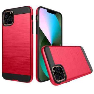 Brushed Texture Shockproof Rugged Armor Protective Case for iPhone 11 Pro Max(Red)