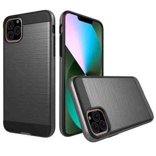 Brushed Texture Shockproof Rugged Armor Protective Case for iPhone 11 Pro Max(Grey)