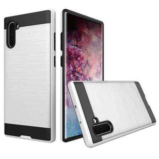 Brushed Texture Shockproof Rugged Armor Protective Case for Galaxy Note 10(White)