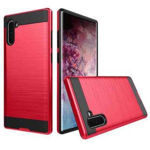 Brushed Texture Shockproof Rugged Armor Protective Case for Galaxy Note 10(Red)