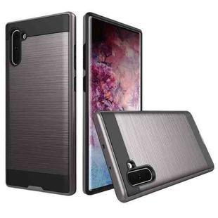 Brushed Texture Shockproof Rugged Armor Protective Case for Galaxy Note 10(Grey)