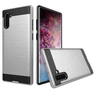 Brushed Texture Shockproof Rugged Armor Protective Case for Galaxy Note 10(Silver)